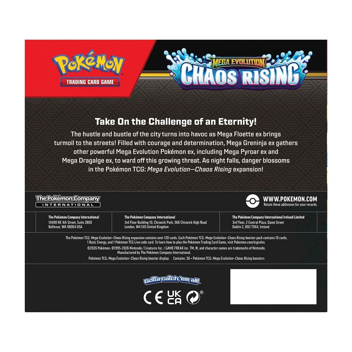 Pokémon - Mega Evolution: Chaos Rising Booster Display c/36 (Inglés)