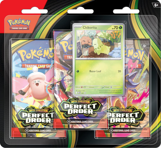 3-Pack Blister - Pokémon TCG - Mega Evolution: Perfect Order (Ingles)